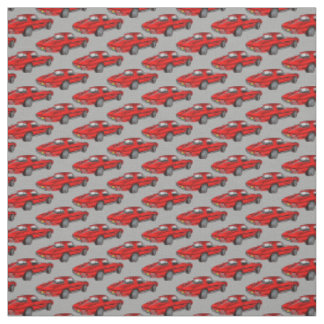 Tissu de conception de corvette rouge classique
