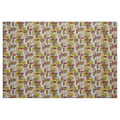 Tissu de conception des rectangles modernes du mil (Fat Quarter)