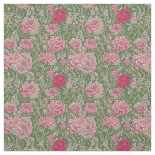 Tissu de conception florale rétro (Échantillon)
