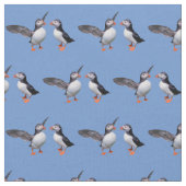Tissu de copains de macareux (bleu-clair) (Fermer)