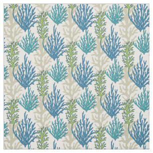 Tissu de corail de motif d'algues