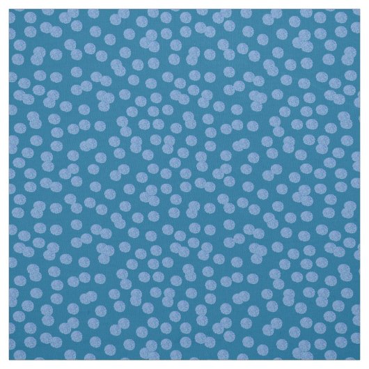 Tissu de coton bleu de Pima de pois (Échantillon)