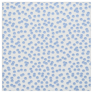 Tissu de coton bleu de Pima de pois