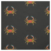Tissu de coton coloré de crabe d'océan (Échantillon)
