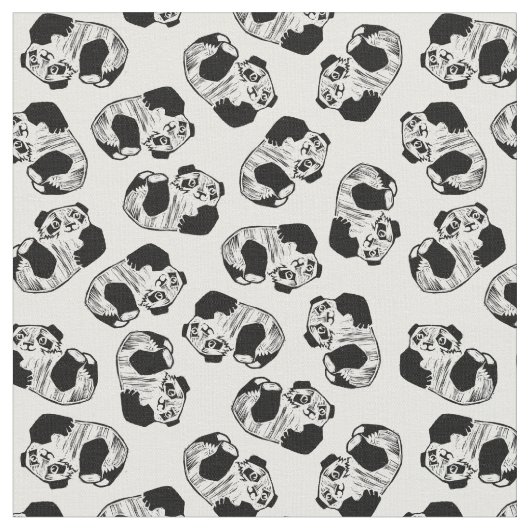 Tissu de coton comblé personnalisé Panda Play (lar (Fermer)