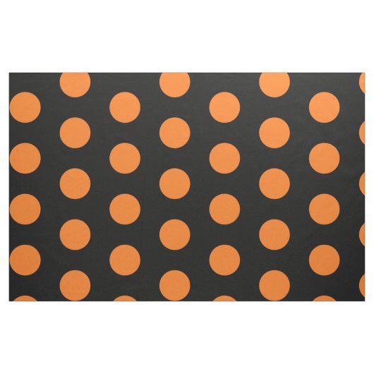 Tissu De Coton Composé À Pot Noir Et Orange (Fat Quarter)