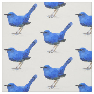 Tissu de coton d'oiseau bleu