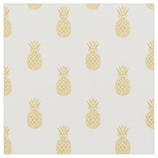Tissu de coton d'or de motif d'ananas (Fermer)