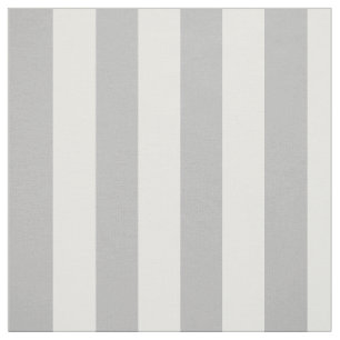 Tissu de coton imprimé, rayures grises et blanches