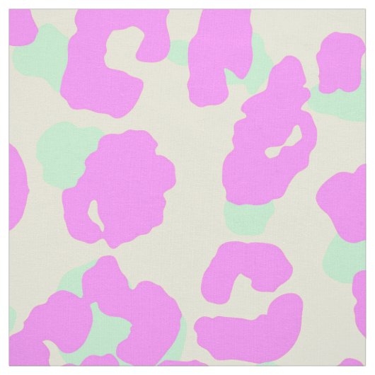 Tissu de coton léopard rose (Échantillon)