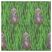 Tissu de coton peigné Panda (Échantillon)