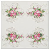 Tissu de coton peigné par coutume rose de roses (Échantillon)