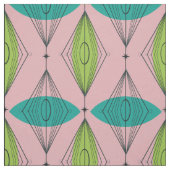 Tissu de coton rose atomique d'Ogee et de (Échantillon)