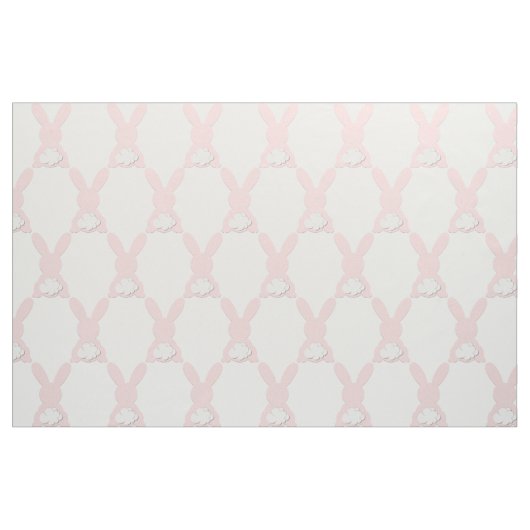 Tissu de coton rose de lapin (Fat Quarter)
