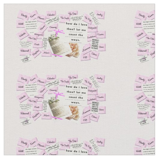 Tissu de coton rose et blanc de célébration de (Fermer)