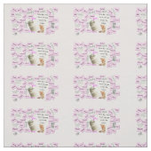 Tissu de coton rose et blanc de célébration de (Échantillon)