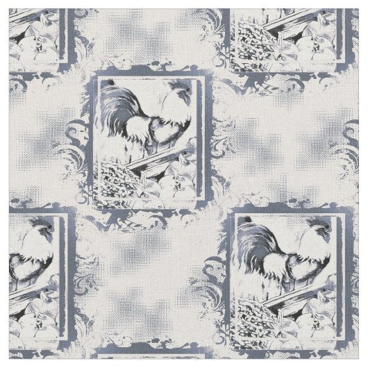 Tissu de coton rustique de coq (Fermer)