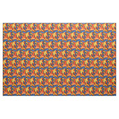 Tissu de coton - Whimsical Abstrait Koi poisson bl (Yard)