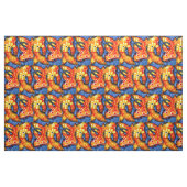 Tissu de coton - Whimsical Abstrait Koi poisson bl (Fat Quarter)