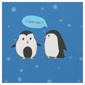 Tissu de couples de pingouin (Fermer)