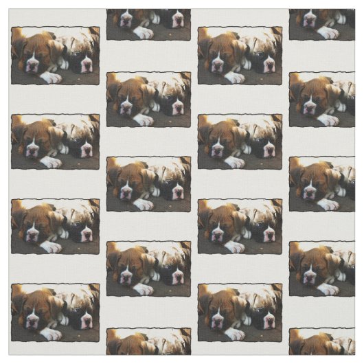 Tissu de coutume de chiot de boxeur (Échantillon)