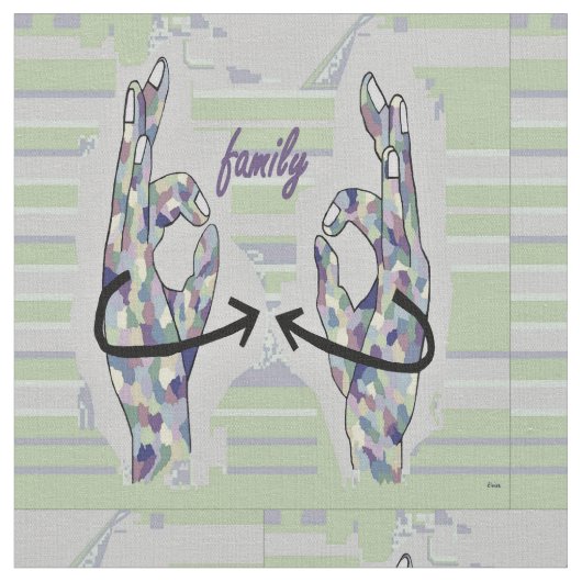 Tissu de couture de famille d'ASL (Fermer)
