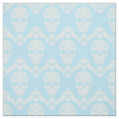 tissu de crâne victorien bleu (Échantillon)