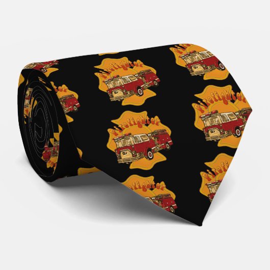 Tissu de cravate de pompier de camion de feu de cr (Roulé)
