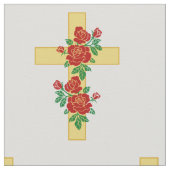 tissu de croix chrétienne avec fleurs (Détail)