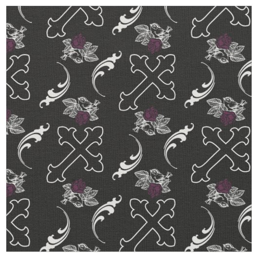 Tissu de croix gothique Rose de Bruant (Fermer)