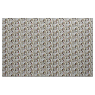 Tissu de cygnes blancs