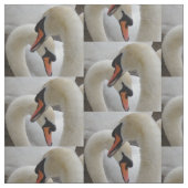 Tissu de cygnes blancs (Échantillon)