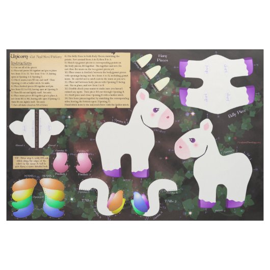 Tissu de découpe et de coupe de licorne (Yard)