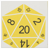 Tissu de dés D20 jaune (Fermer)
