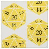 Tissu de dés D20 jaune (Échantillon)