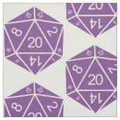 Tissu de dés D20 violet (Échantillon)
