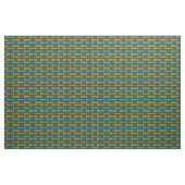 Tissu de design tribal abstrait vert sarcelle marr (Yard)