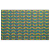 Tissu de design tribal abstrait vert sarcelle marr (Fat Quarter)
