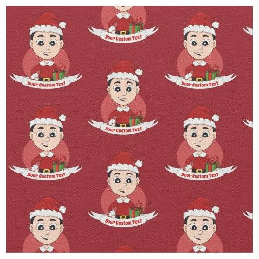 Tissu de dessin animé de Noël (Fermer)