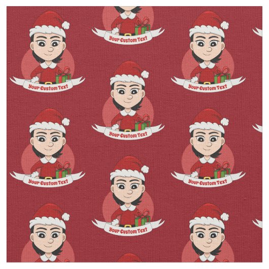 Tissu de dessin animé de Noël (Fermer)