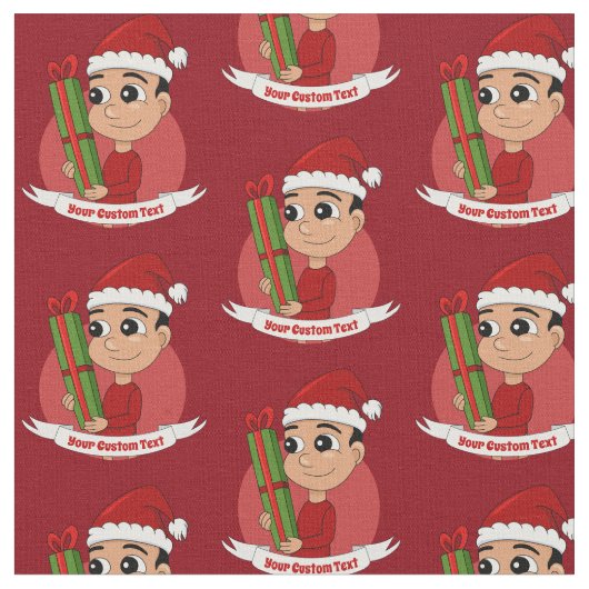 Tissu de dessin animé de Noël (Fermer)