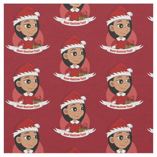 Tissu de dessin animé de Noël (Fermer)
