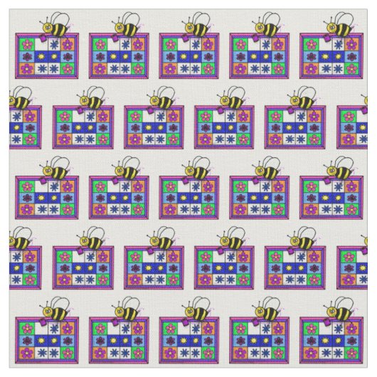 Tissu de dessin animé Quilting Bee (Fermer)