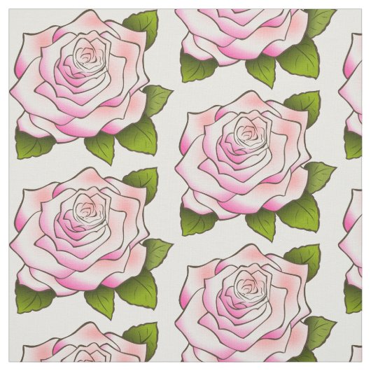 Tissu de dessin rose vintage (Échantillon)