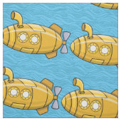 Tissu de dessin sous-marin jaune (Échantillon)