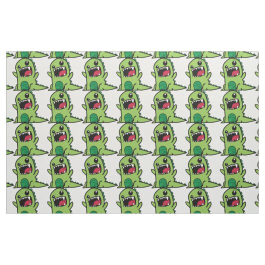 Tissu de dinosaure vert (Fat Quarter)