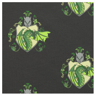 Tissu de dragon vert