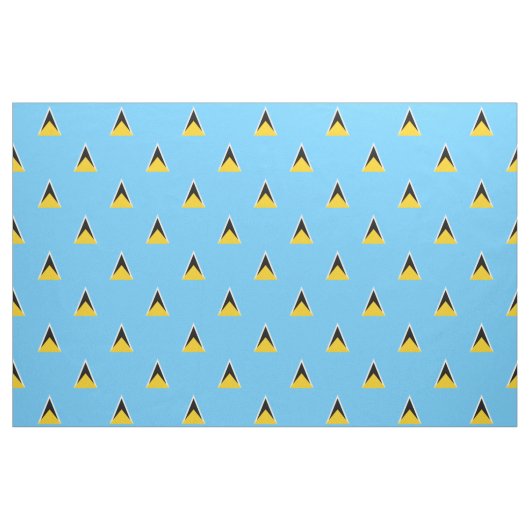 Tissu de drapeau du St Lucia bleu-clair (Fat Quarter)