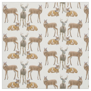 Tissu de famille de cerfs communs coupé la queue
