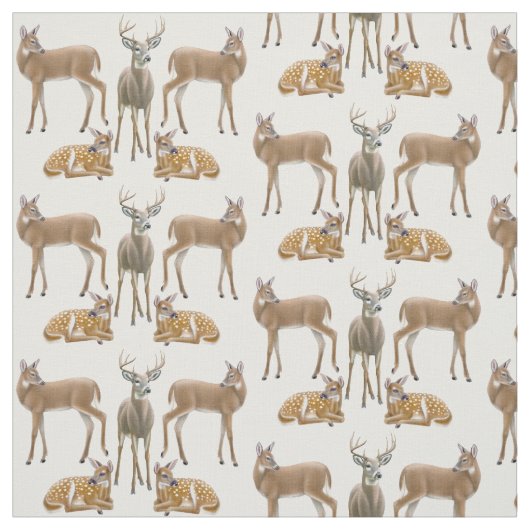 Tissu de famille de cerfs communs coupé la queue (Échantillon)